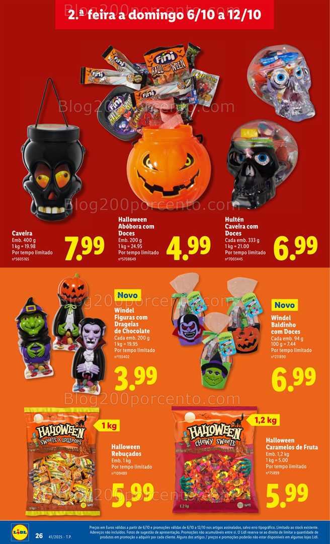Antevisão Folheto LIDL Halloween Promoções de 6 a 12 outubro