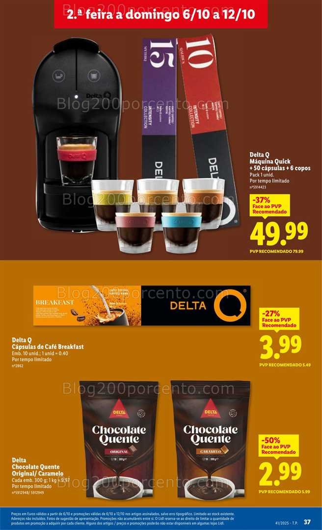 Antevisão Folheto LIDL Especial Cafés Promoções de 6 a 12 outubro