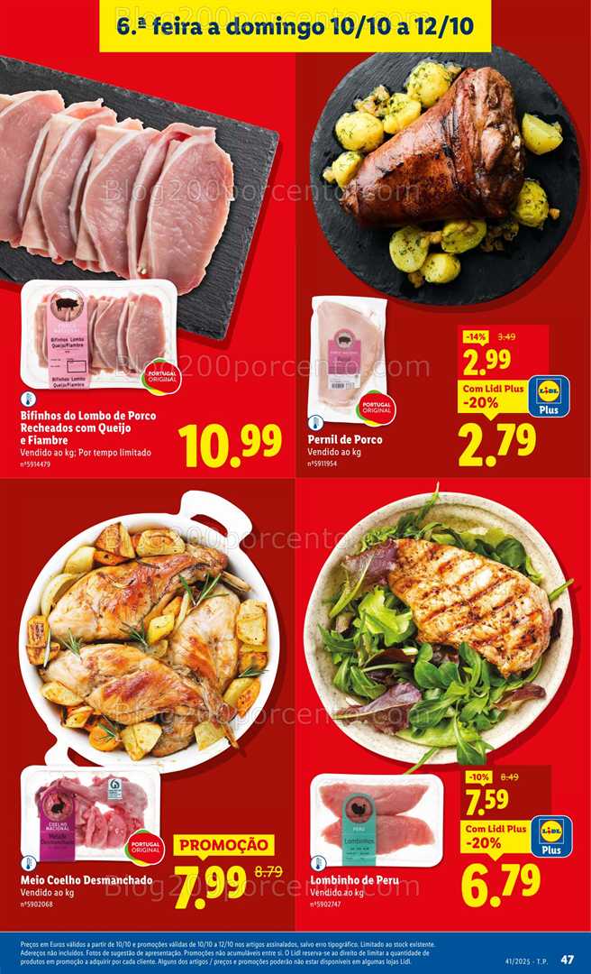Antevisão Folheto LIDL Promoções Fim de Semana - 10 a 12 outubro