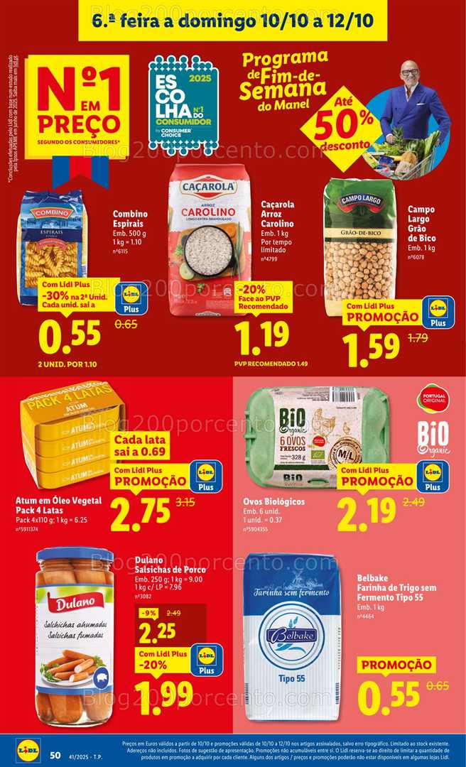 Antevisão Folheto LIDL Promoções Fim de Semana - 10 a 12 outubro