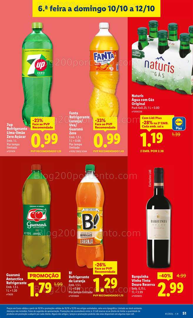 Antevisão Folheto LIDL Promoções Fim de Semana - 10 a 12 outubro