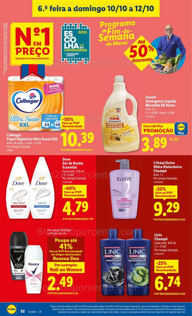 Antevisão Folheto LIDL Promoções Fim de Semana - 10 a 12 outubro