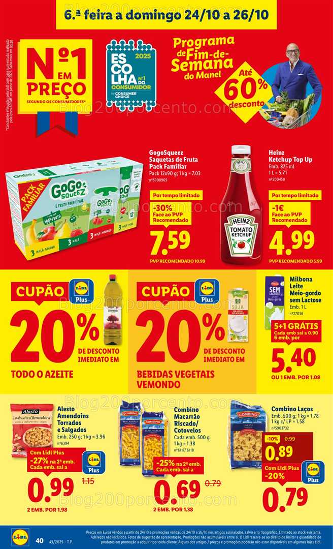 Antevisão Folheto LIDL Promoções de 20 a 26 outubro
