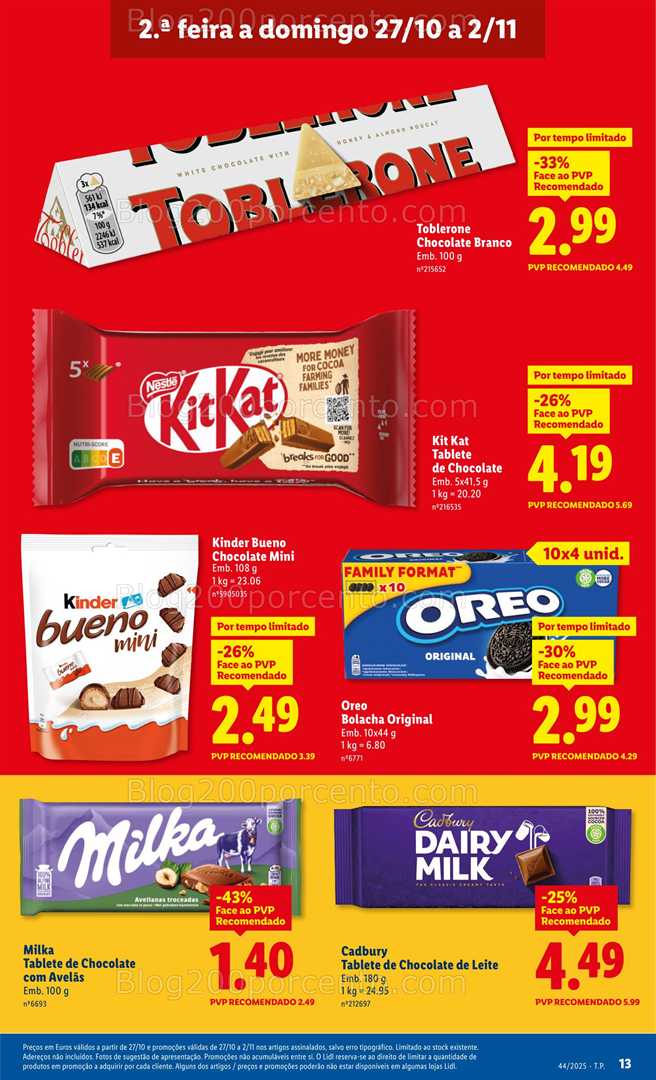 Antevisão Folheto LIDL Promoções de 27 outubro a 2 novembro - Edição Digital