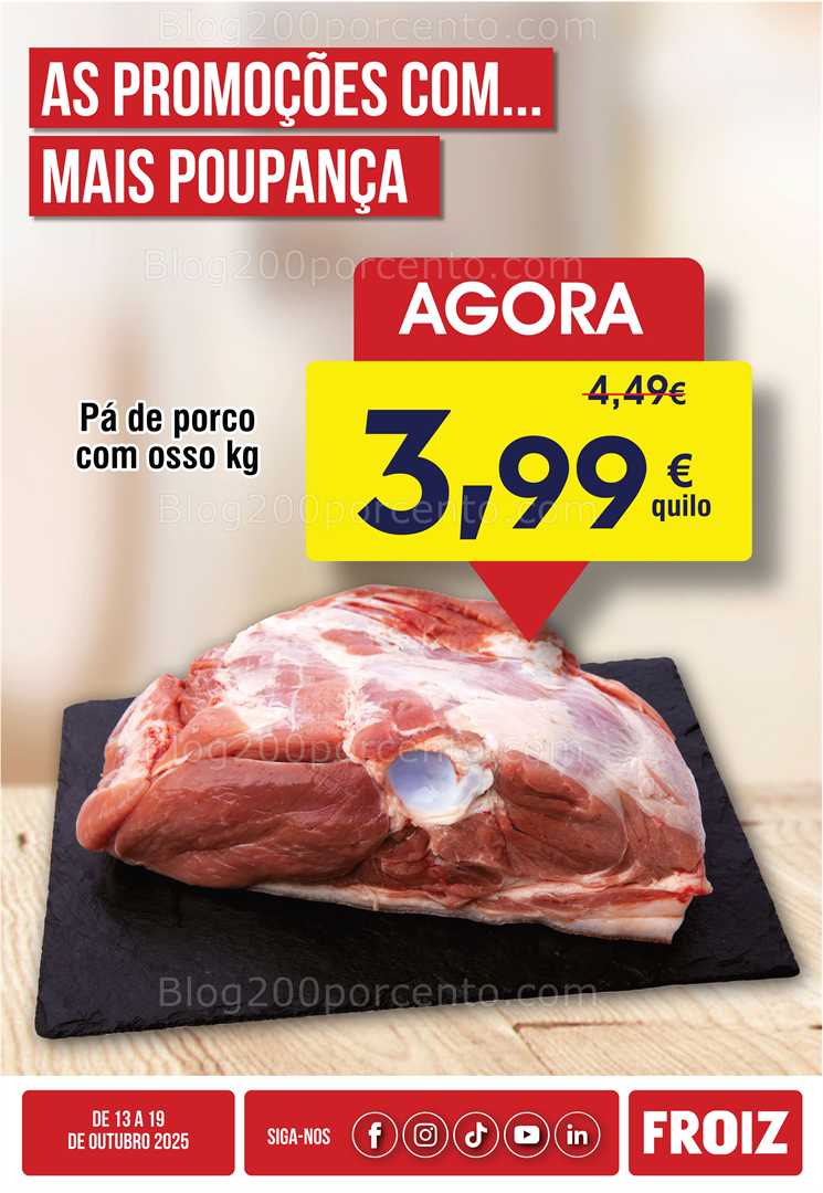Antevisão Folheto FROIZ Promoções de 13 a 19 outubro