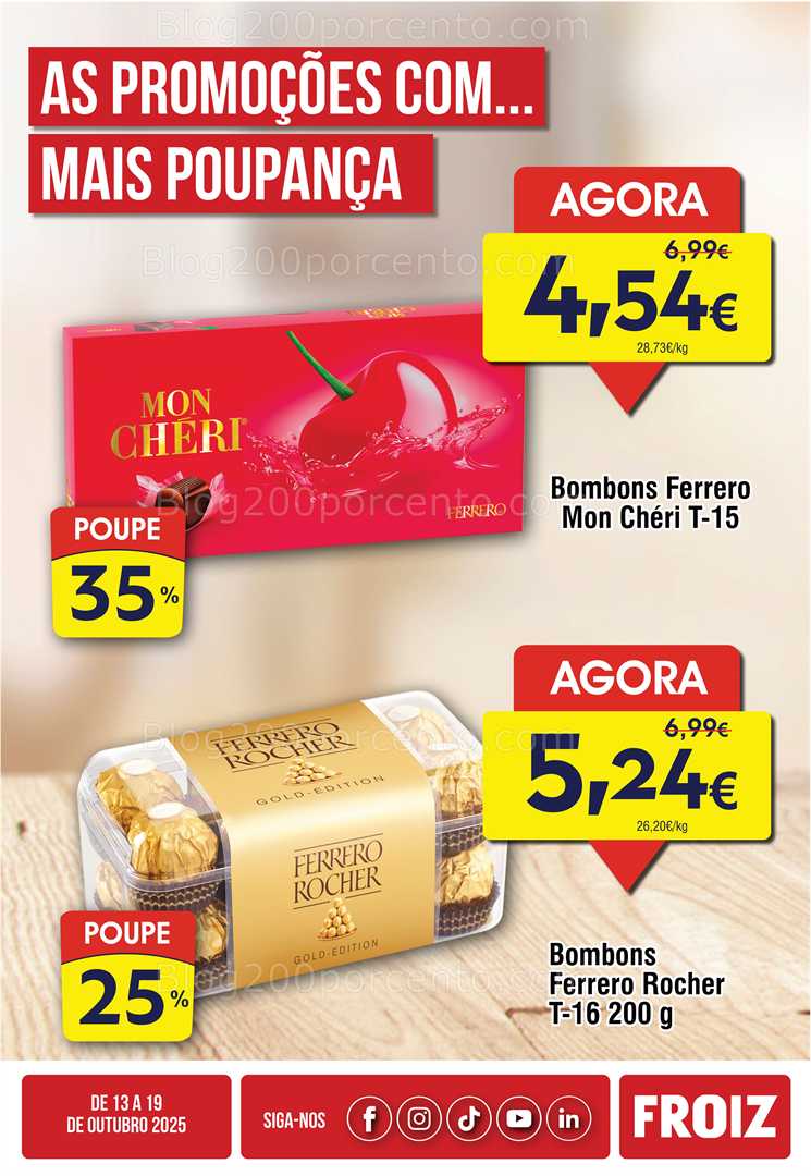 Antevisão Folheto FROIZ Promoções de 13 a 19 outubro