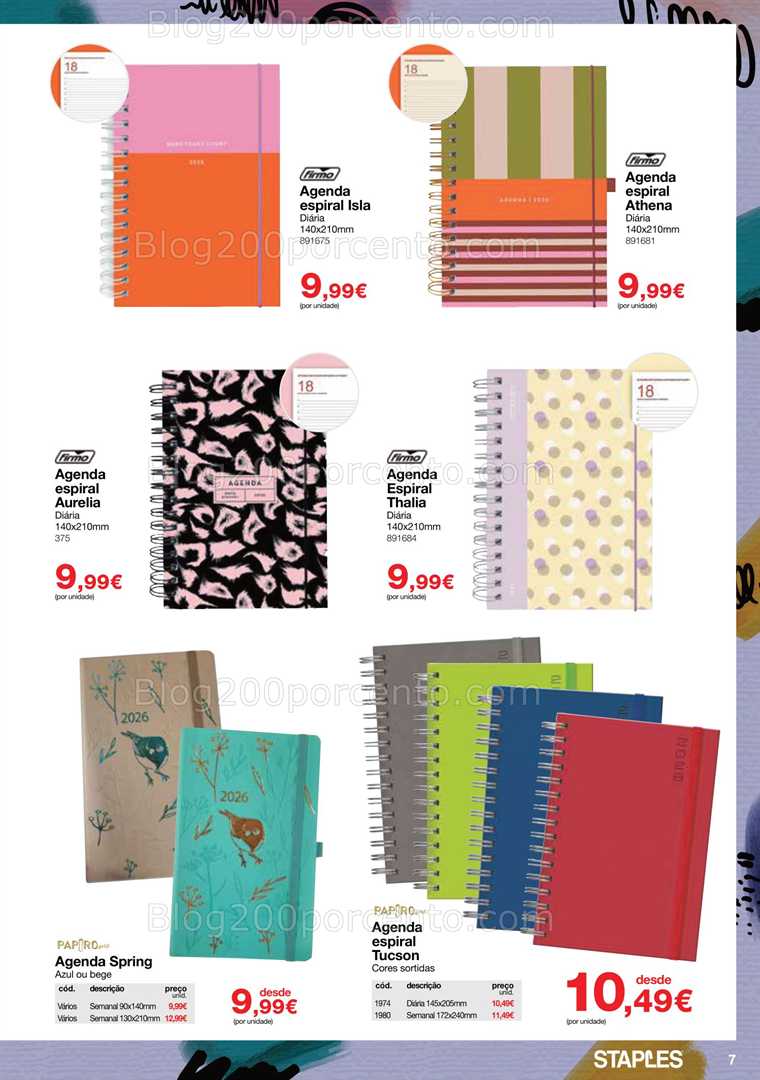 Antevisão Folheto STAPLES Agendas Promoções de 13 outubro a 29 janeiro