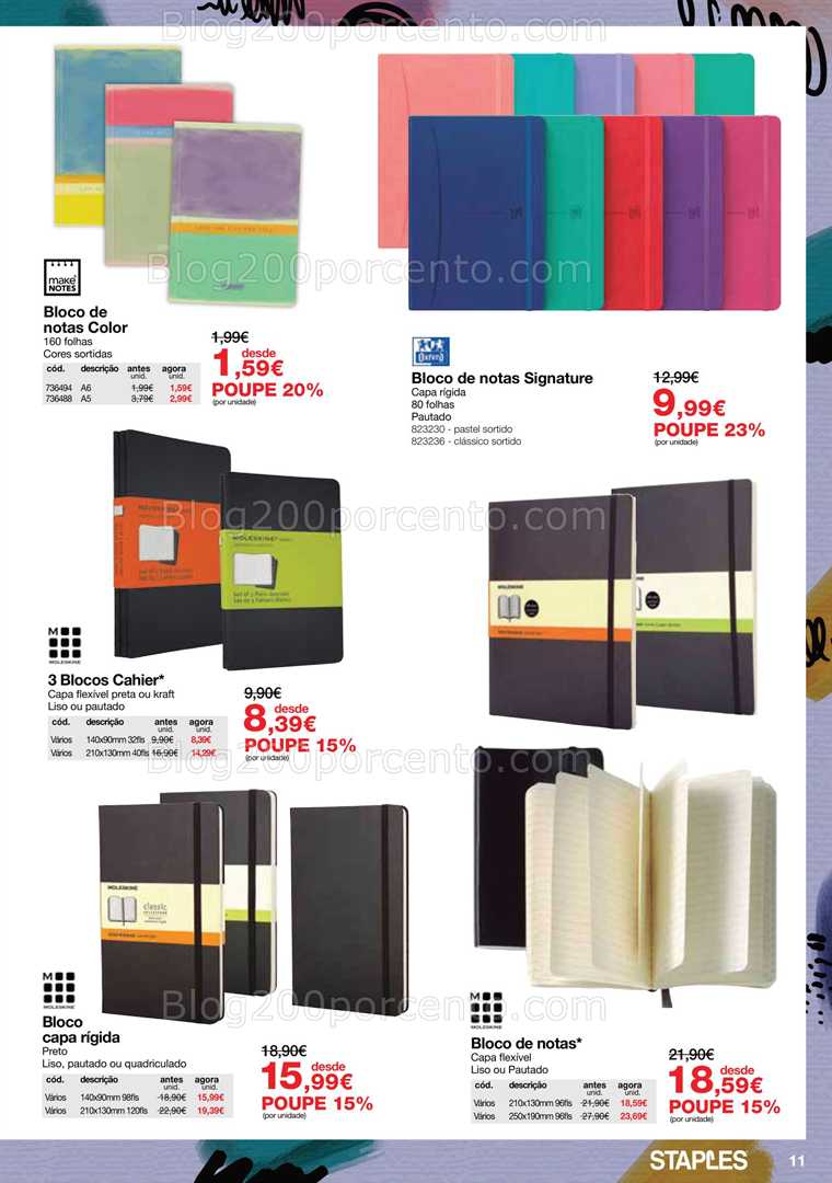 Antevisão Folheto STAPLES Agendas Promoções de 13 outubro a 29 janeiro