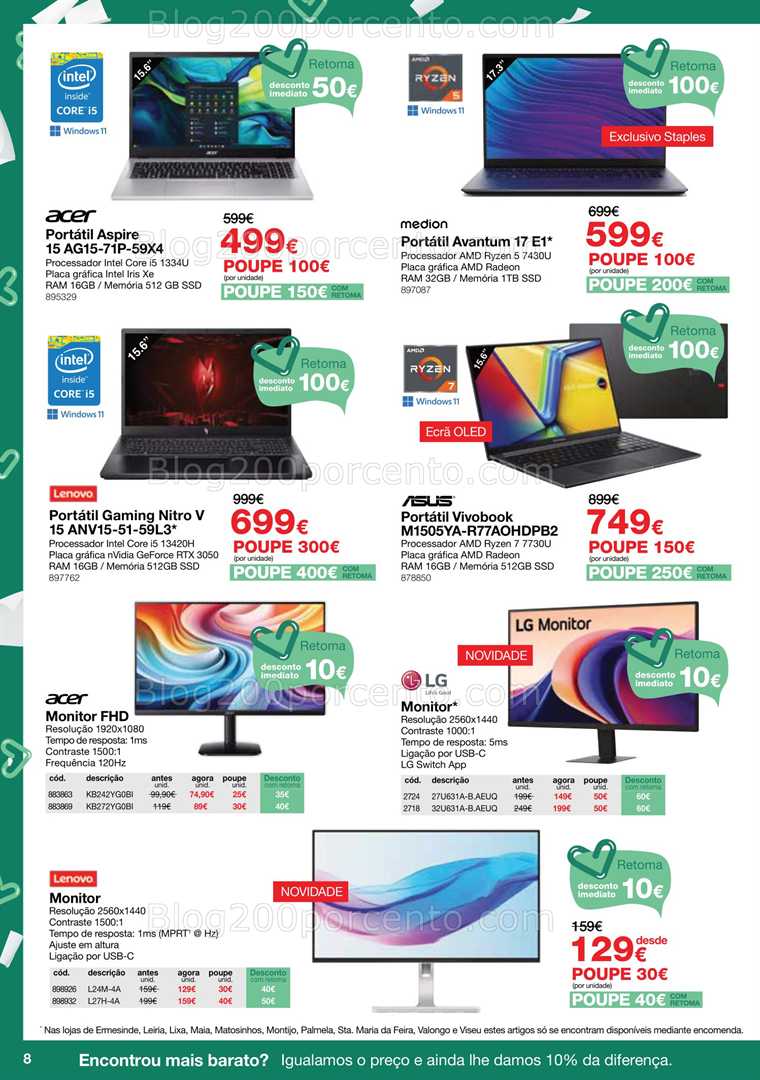 Antevisão Folheto STAPLES Promoções de 9 a 23 outubro