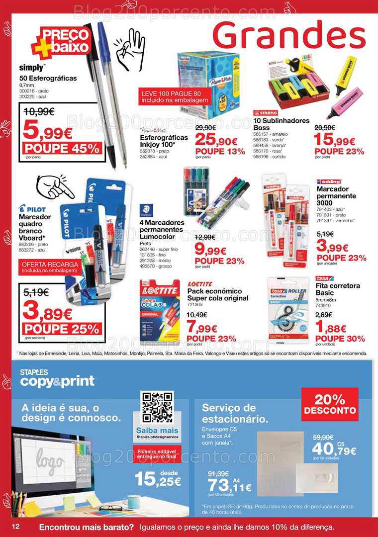 Antevisão Folheto STAPLES Promoções de 9 a 23 outubro