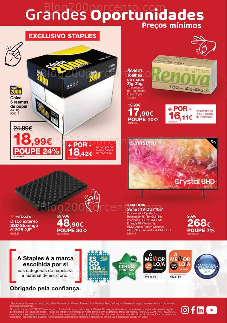 Antevisão Folheto STAPLES Promoções de 9 a 23 outubro