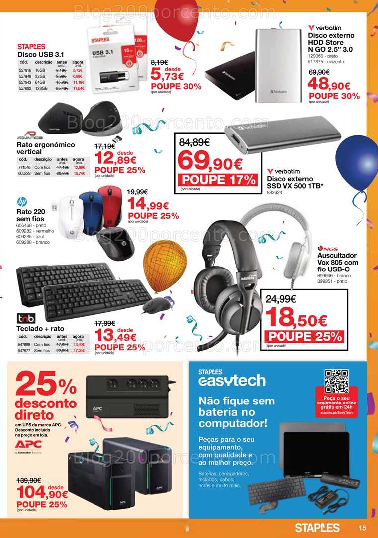 Antevisão Folheto STAPLES Promoções de 6 a 20 novembro