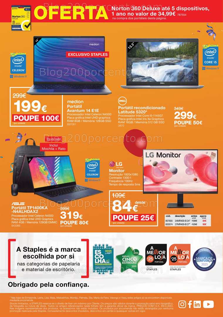 Antevisão Folheto STAPLES Promoções de 6 a 20 novembro