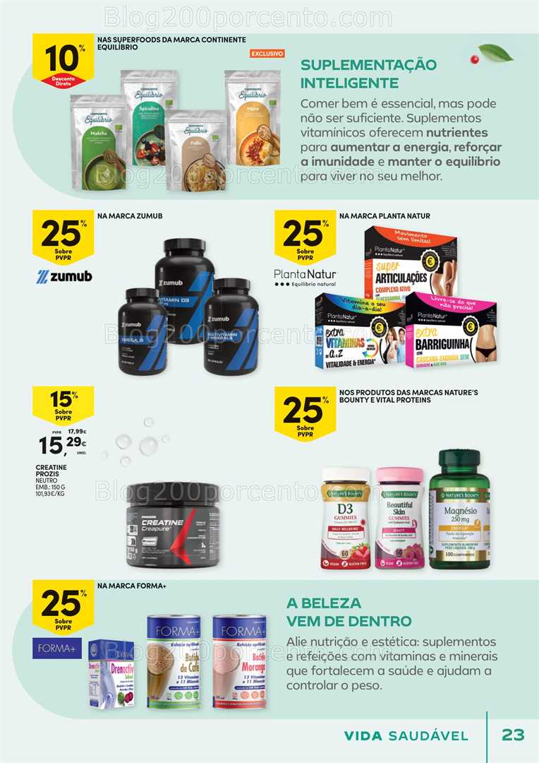 Antevisão Folheto CONTINENTE Vida Saudável Promoções de 21 outubro a 2 novembro