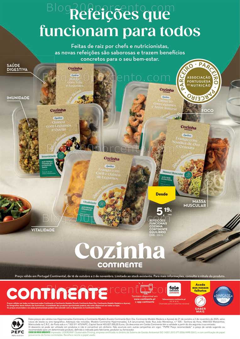 Antevisão Folheto CONTINENTE Vida Saudável Promoções de 21 outubro a 2 novembro