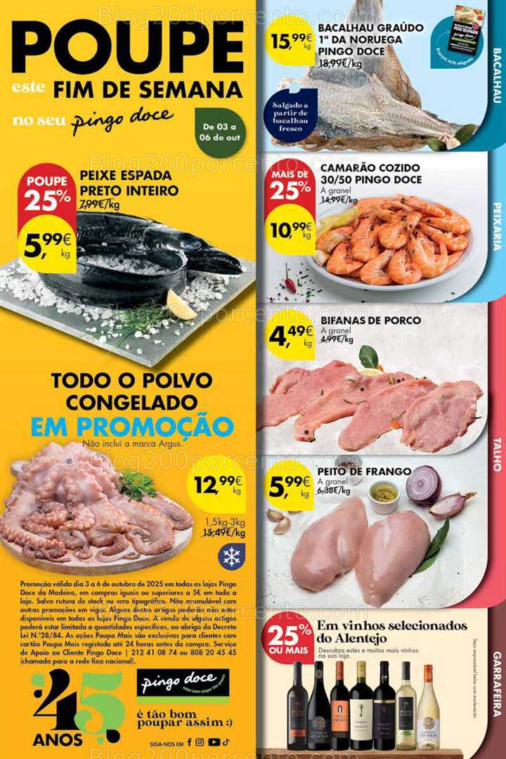 Antevisão Folheto PINGO DOCE Madeira Promoções Fim de Semana - 3 a 6 outubro