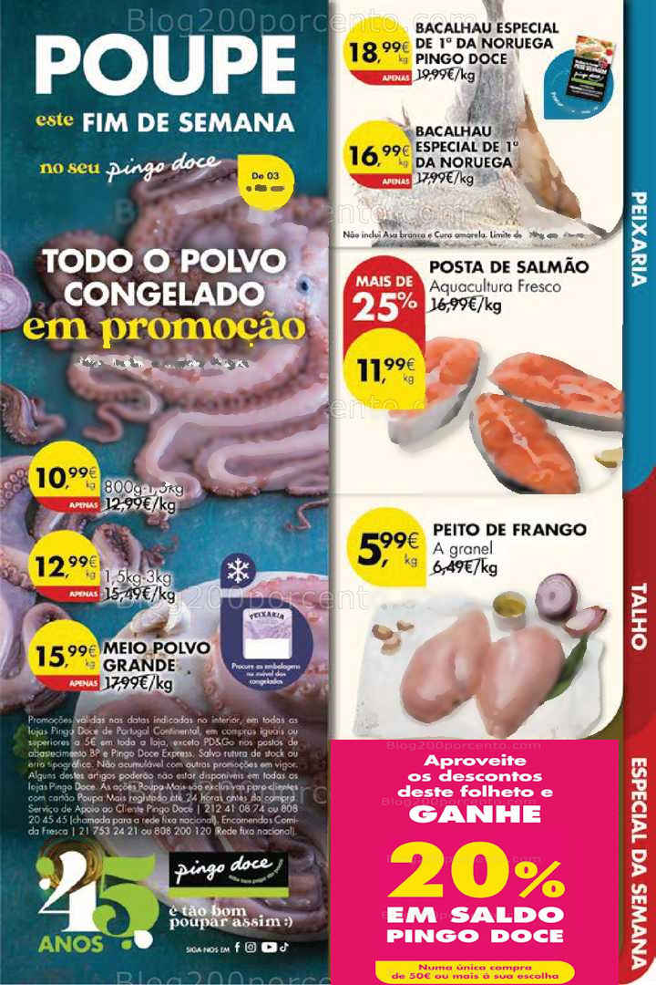 Antevisão Folheto PINGO DOCE Promoções Fim de Semana - 3 a 6 outubro