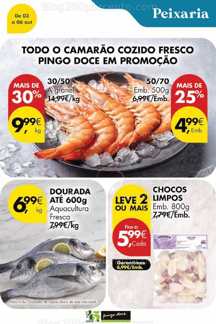 Antevisão Folheto PINGO DOCE Promoções Fim de Semana - 3 a 6 outubro