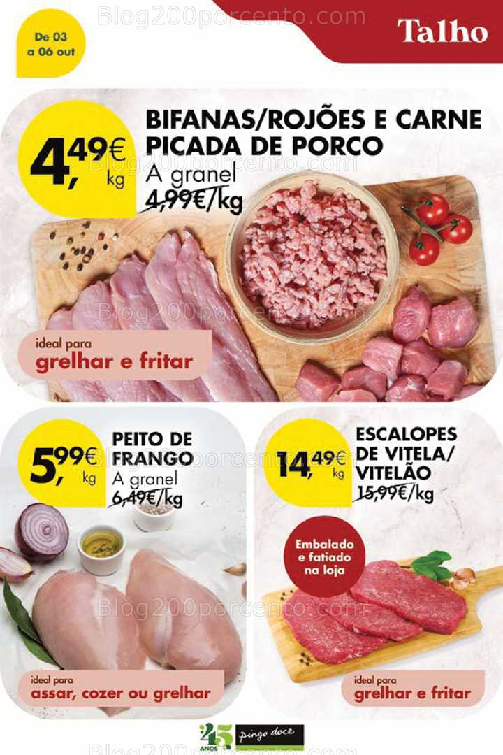 Antevisão Folheto PINGO DOCE Promoções Fim de Semana - 3 a 6 outubro