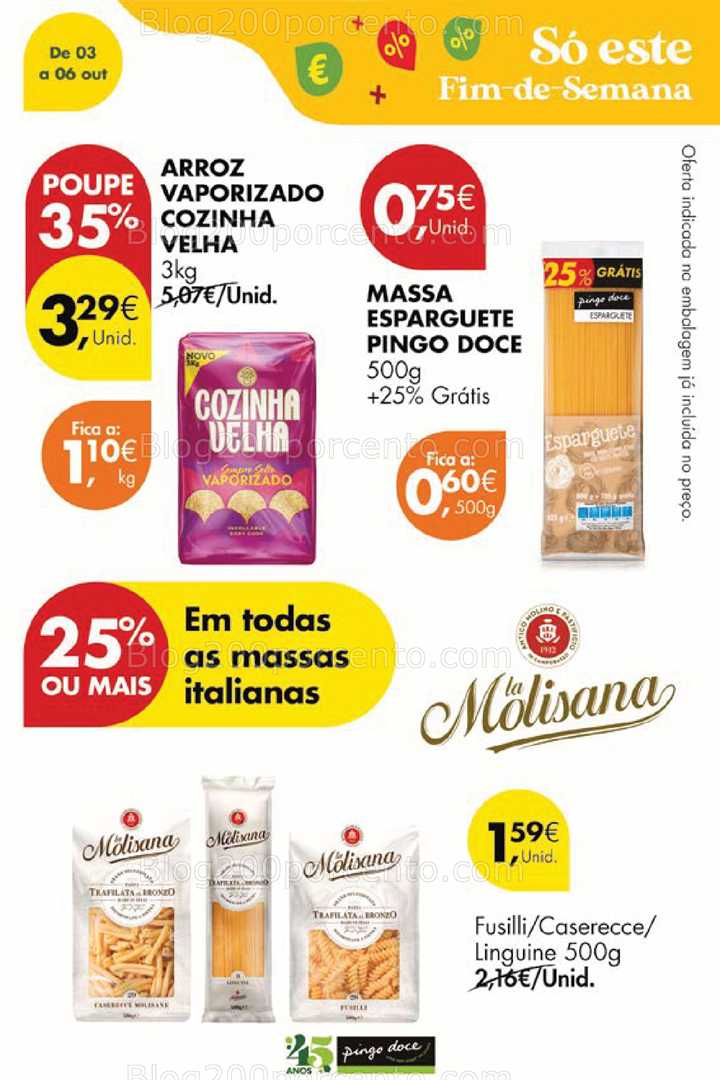 Antevisão Folheto PINGO DOCE Promoções Fim de Semana - 3 a 6 outubro