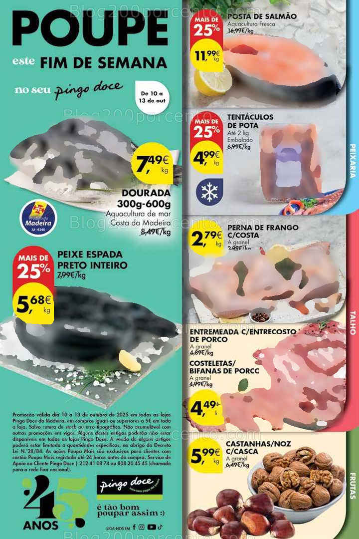 Antevisão Folheto PINGO DOCE Madeira Promoções de 10 a 13 outubro