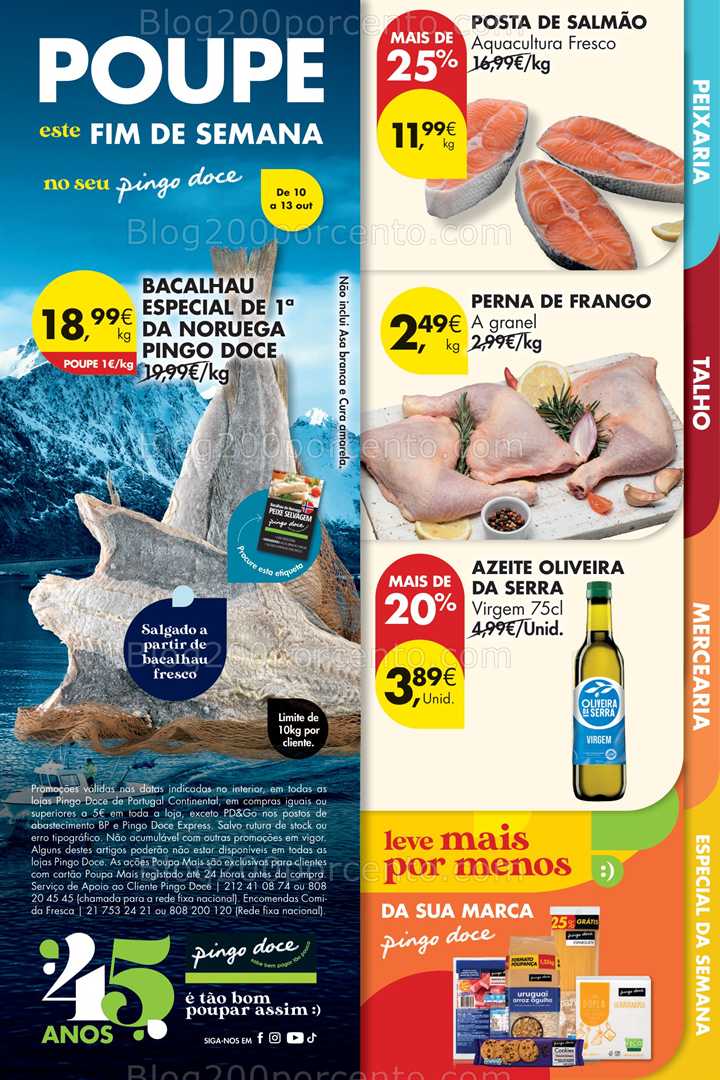 Antevisão Folheto PINGO DOCE Promoções Fim de Semana - 10 a 13 outubro