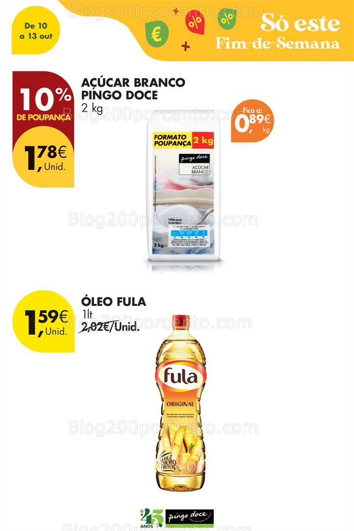 Antevisão Folheto PINGO DOCE Promoções Fim de Semana - 10 a 13 outubro