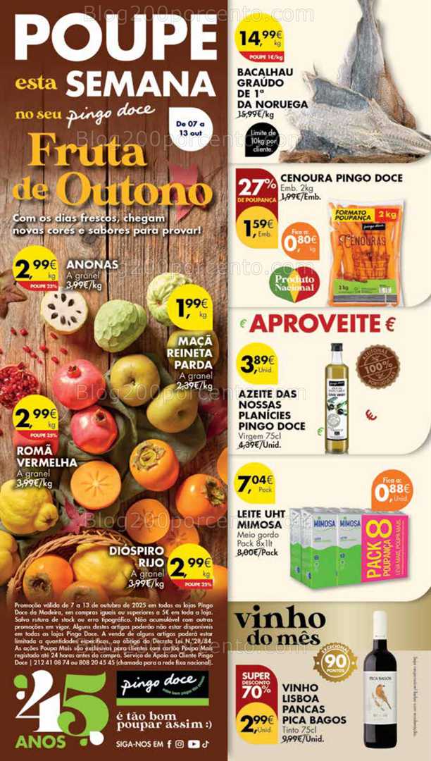 Antevisão Folheto PINGO DOCE Lojas Madeira Promoções de 7 a 13 outubro