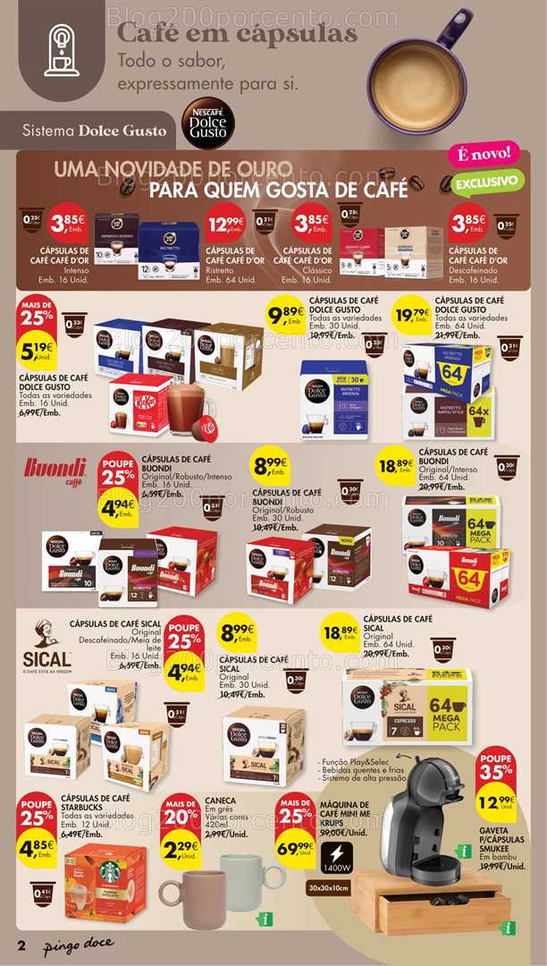 Antevisão Folheto PINGO DOCE Especial Bebidas Quentes Promoções de 14 a 27 outubro