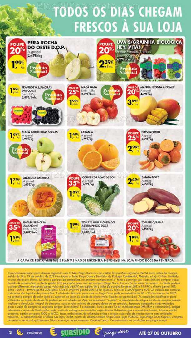 Antevisão Folheto PINGO DOCE Madeira Promoções de 14 a 20 outubro