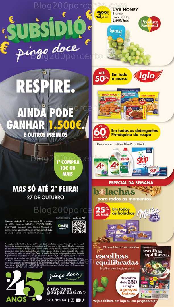 Antevisão Folheto PINGO DOCE Lojas Grandes Promoções de 21 a 27 outubro