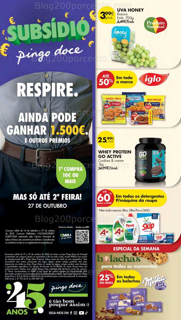 Antevisão Folheto PINGO DOCE Lojas Pequenas Promoções de 21 a 27 outubro