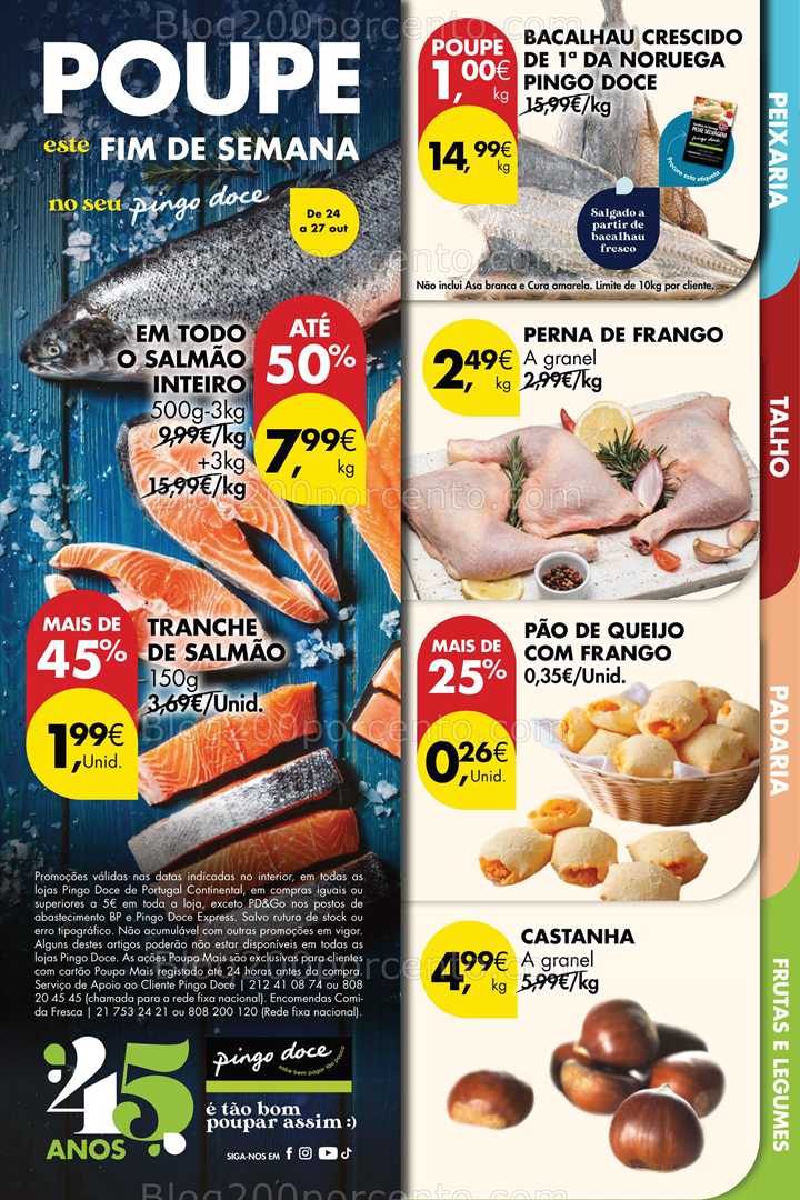 Antevisão Folheto PINGO DOCE Promoções de 24 a 27 outubro