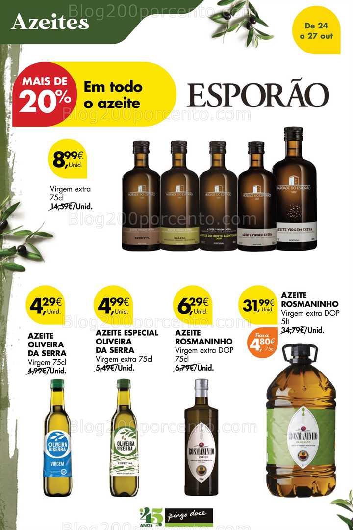 Antevisão Folheto PINGO DOCE Promoções de 24 a 27 outubro