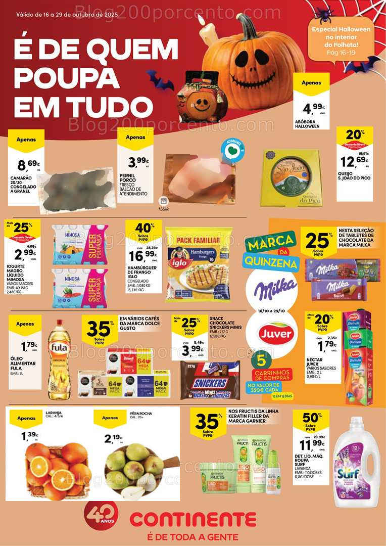 Antevisão Folheto CONTINENTE Açores Promoções de 16 a 29 Outubro