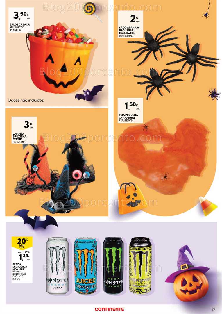 Antevisão Folheto CONTINENTE Açores Halloween Promoções até 31 Outubro