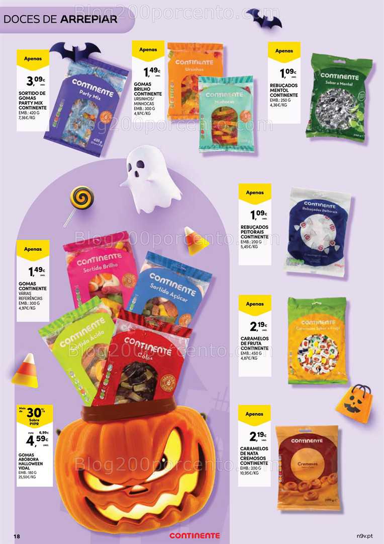 Antevisão Folheto CONTINENTE Açores Halloween Promoções até 31 Outubro