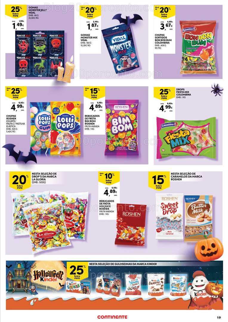 Antevisão Folheto CONTINENTE Açores Halloween Promoções até 31 Outubro