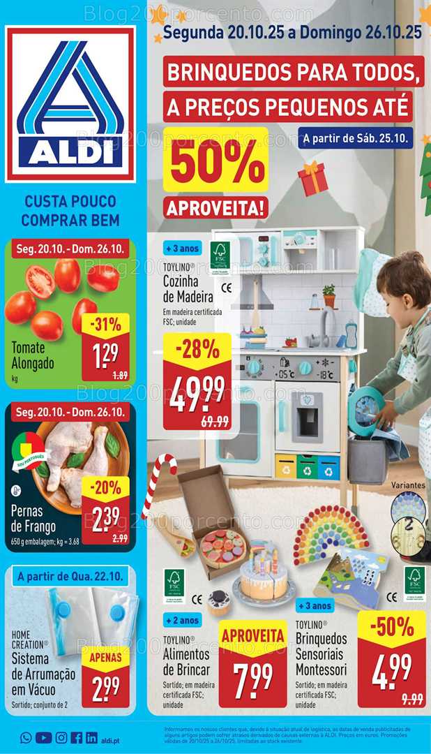 Antevisão Folheto ALDI Promoções de 20 a 26 outubro - Edição Digital
