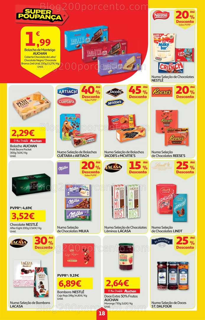 Antevisão Folheto AUCHAN Super Poupança Promoções de 16 a 22 outubro