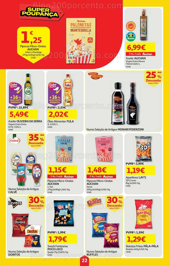 Antevisão Folheto AUCHAN Super Poupança Promoções de 16 a 22 outubro