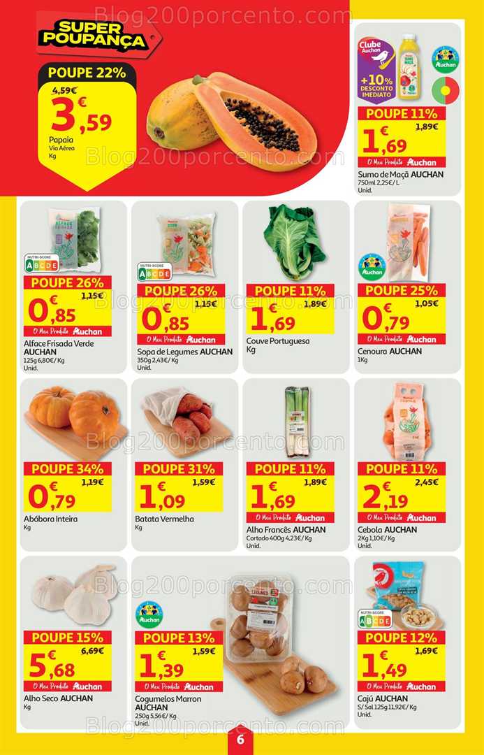 Antevisão Folheto AUCHAN Super Poupança Promoções de 16 a 22 outubro