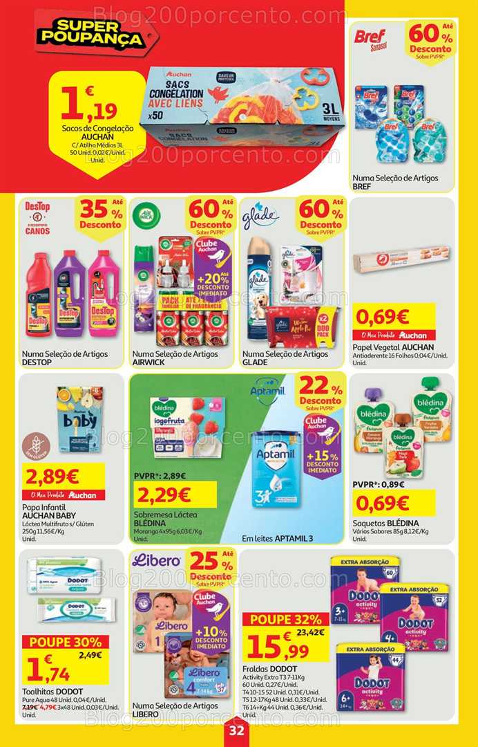 Antevisão Folheto AUCHAN Super Poupança Promoções de 23 a 29 outubro