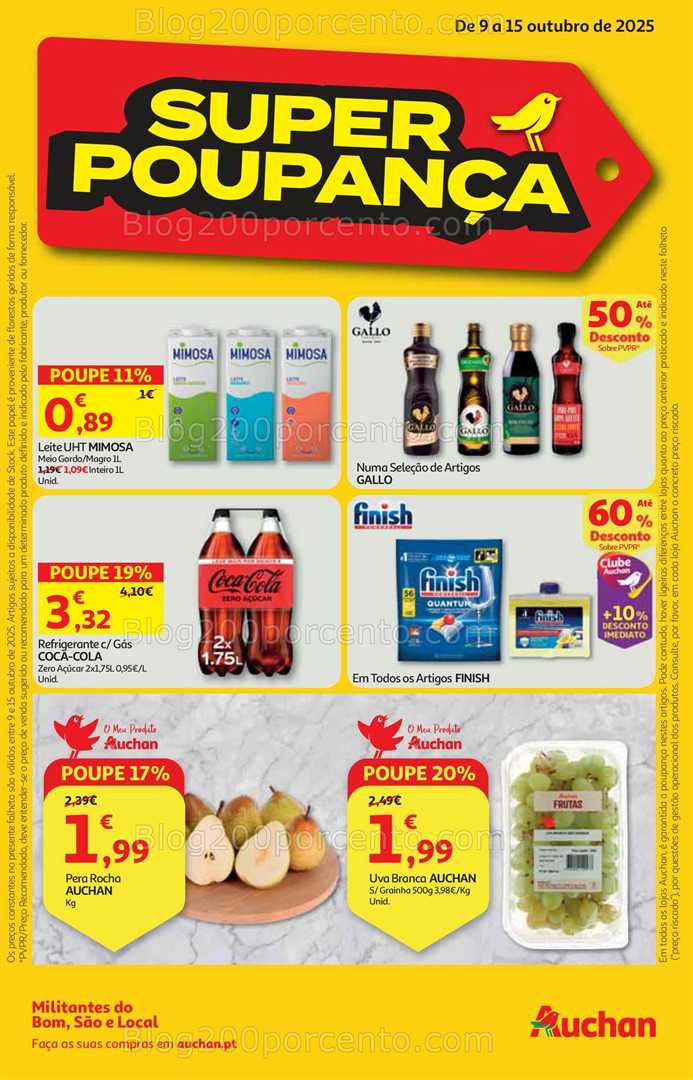 Antevisão Folheto AUCHAN Super Poupança Promoções de 9 a 15 outubro