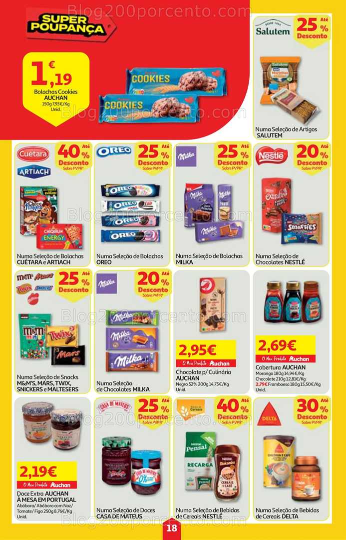 Antevisão Folheto AUCHAN Super Poupança Promoções de 9 a 15 outubro