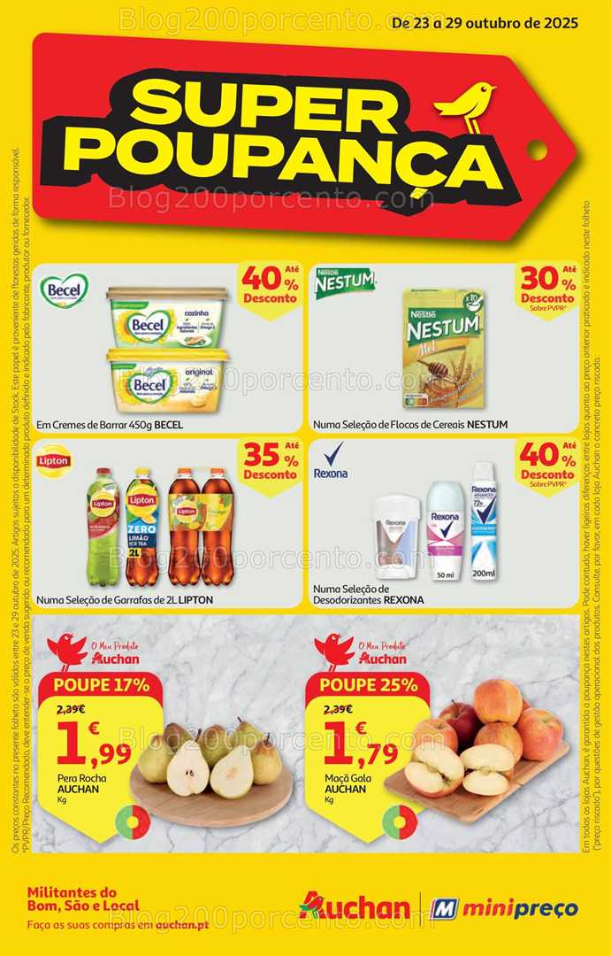 Antevisão Folheto MINIPREÇO - AUCHAN Promoções de 23 a 29 outubro