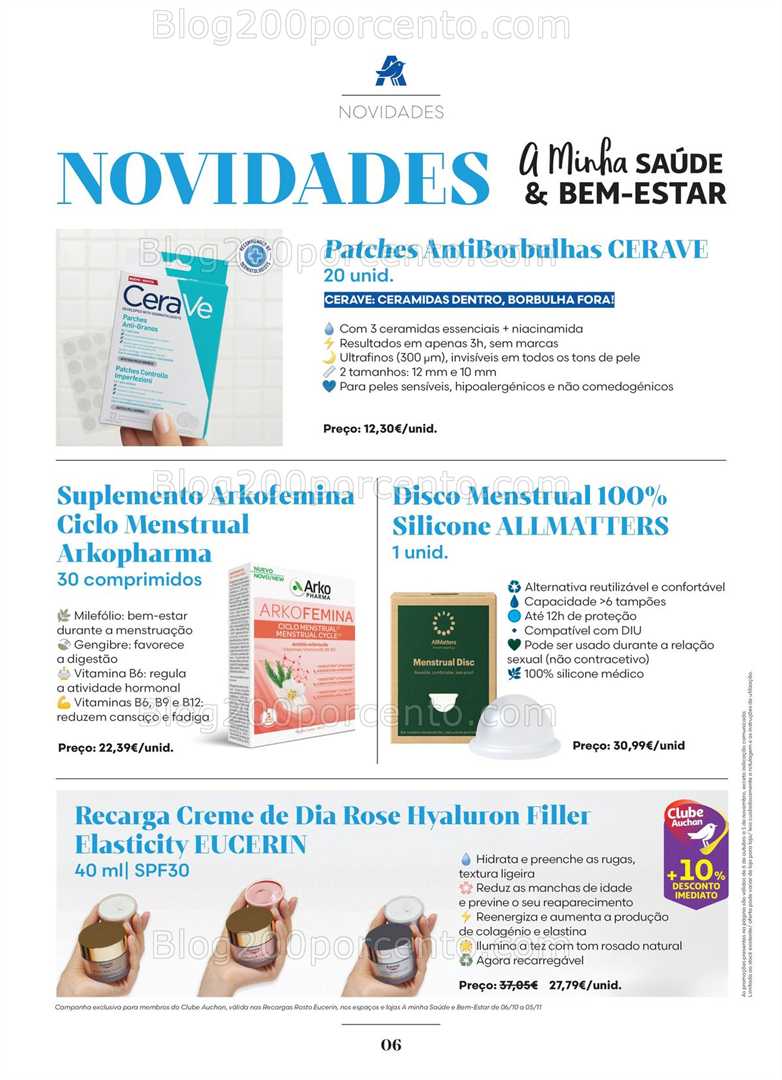 Antevisão Folheto AUCHAN Saúde e Bem-Estar Promoções de 6 outubro a 5 novembro