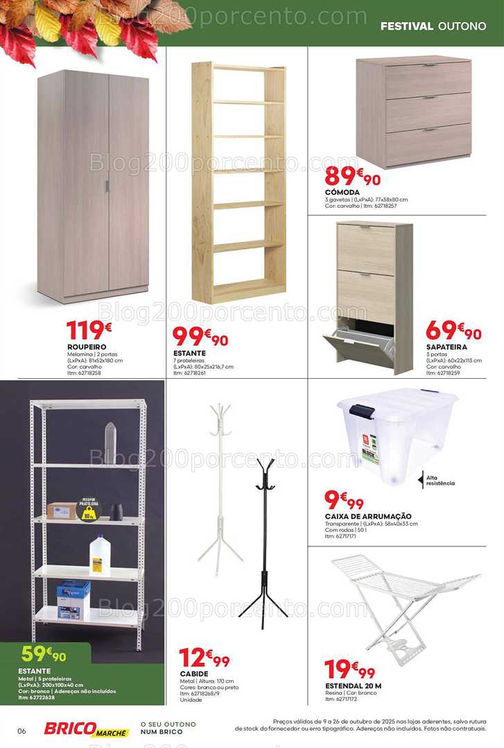 Antevisão Folheto BRICOMARCHÉ Promoções de 9 a 23 outubro