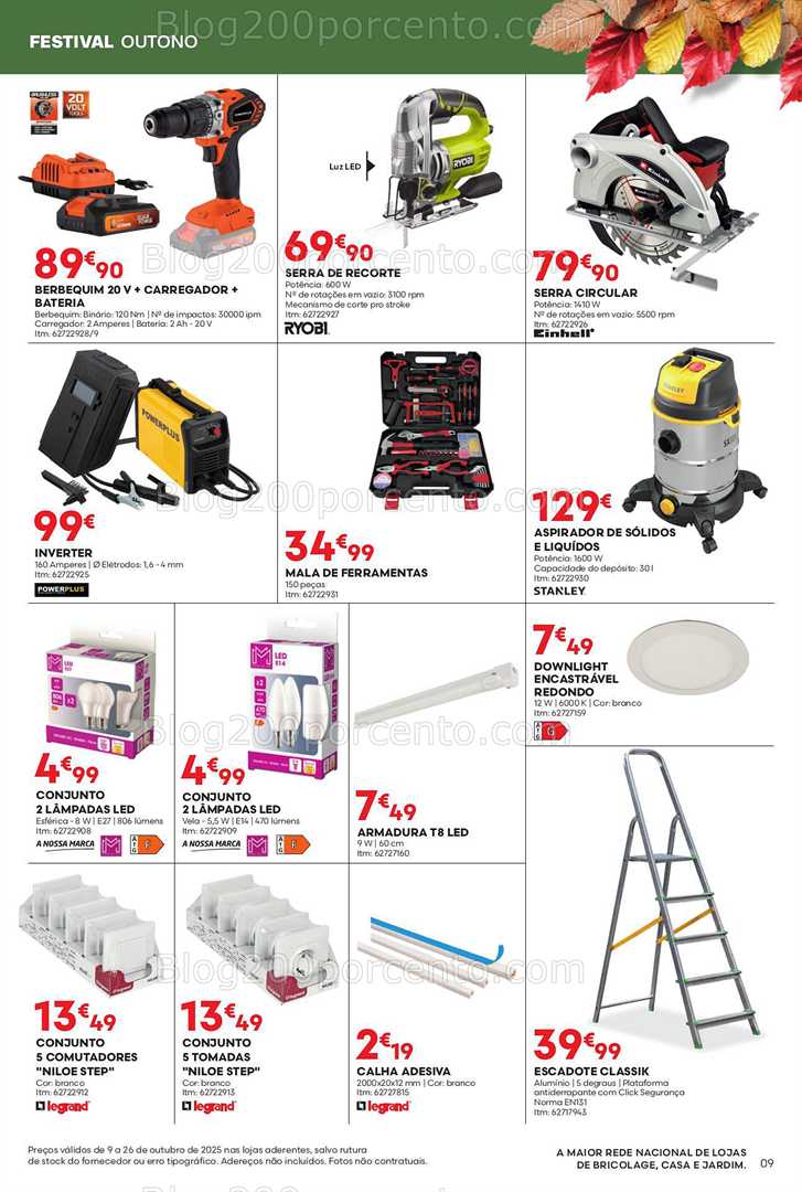 Antevisão Folheto BRICOMARCHÉ Promoções de 9 a 23 outubro