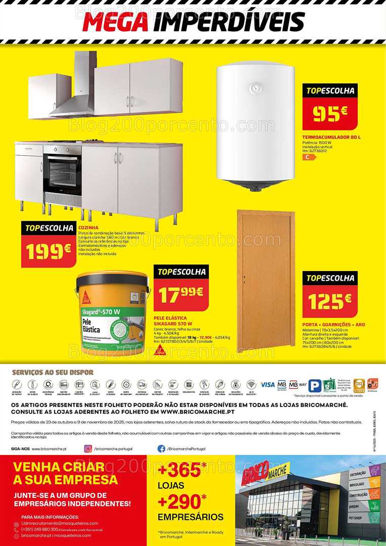 Antevisão Folheto BRICOMARCHÉ Mega Imperdíveis Promoções de 23 outubro a 9 novembro